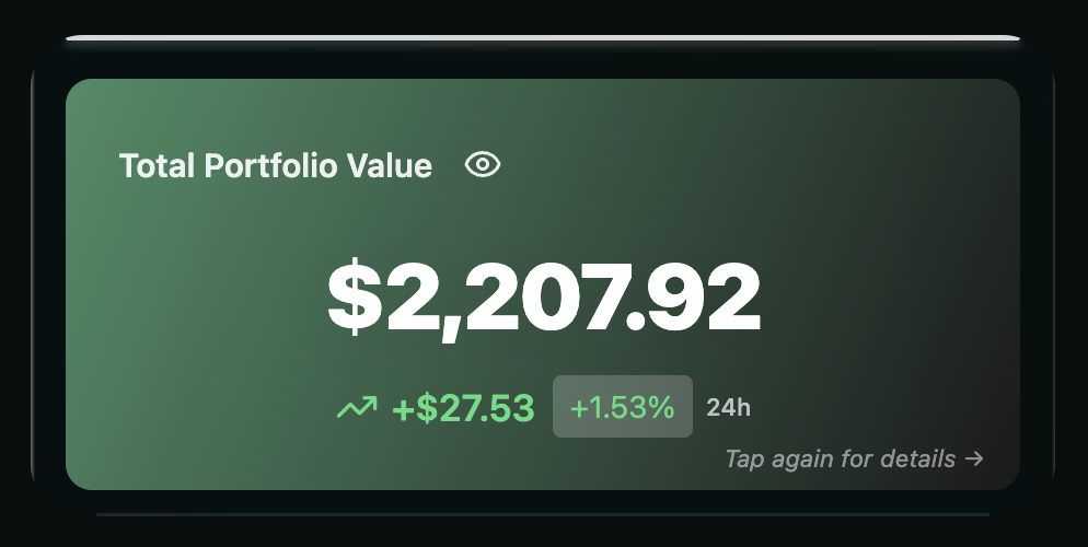 Portfolio dashboard